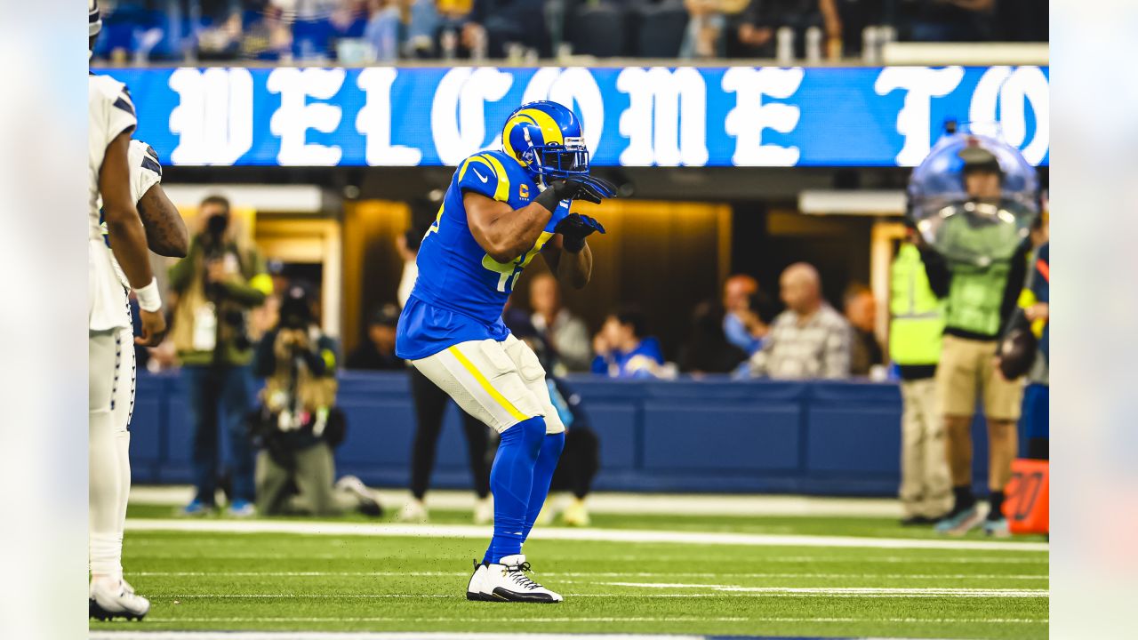 Celebrities out at the Los Angeles Rams game. The Los Angeles Rams defeated  the Seattle Seahawks by the final score of 36-31 in a at the Los Angeles  Memorial Coliseum in LA 