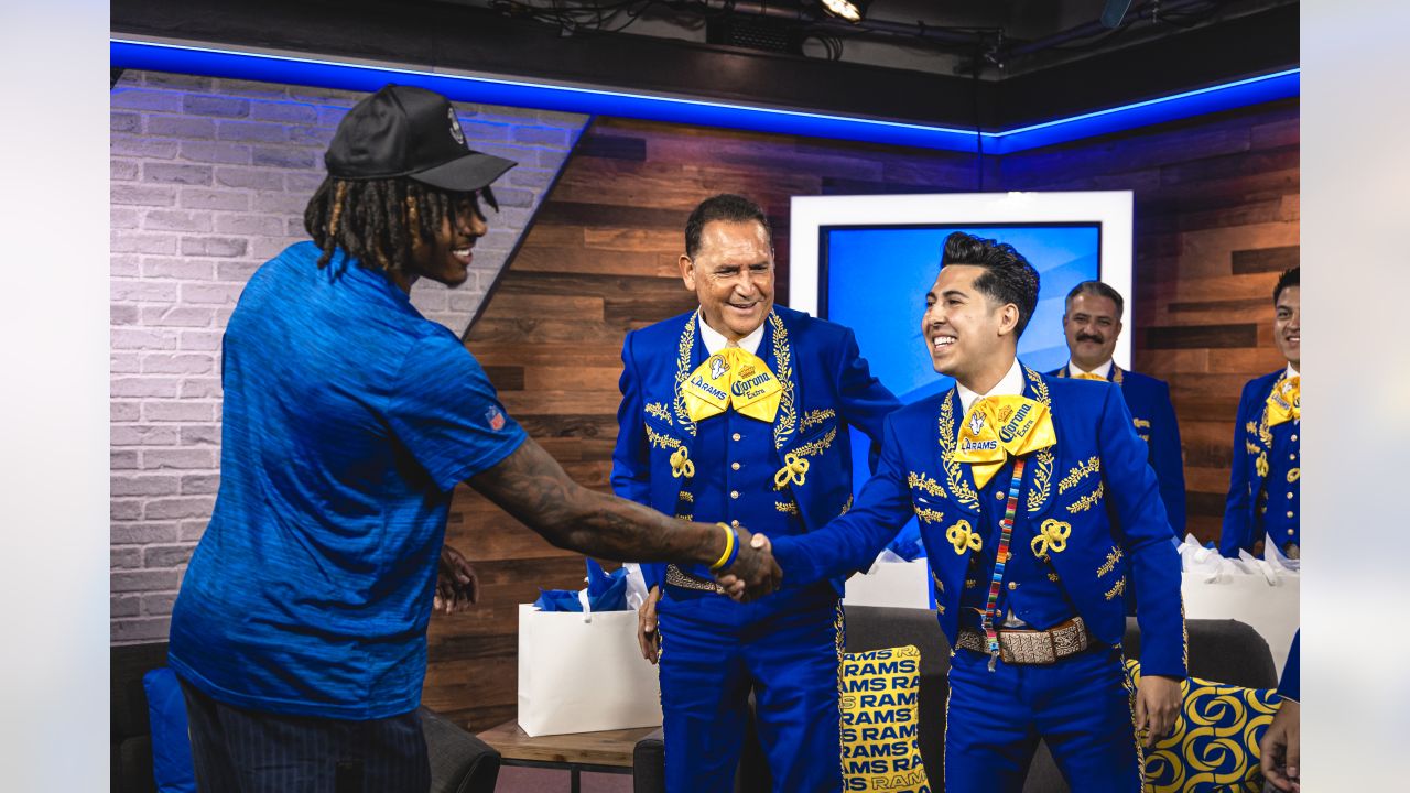 EXCLUSIVE PHOTOS: Jalen Ramsey surprises Mariachi Rams with custom sweatsuit