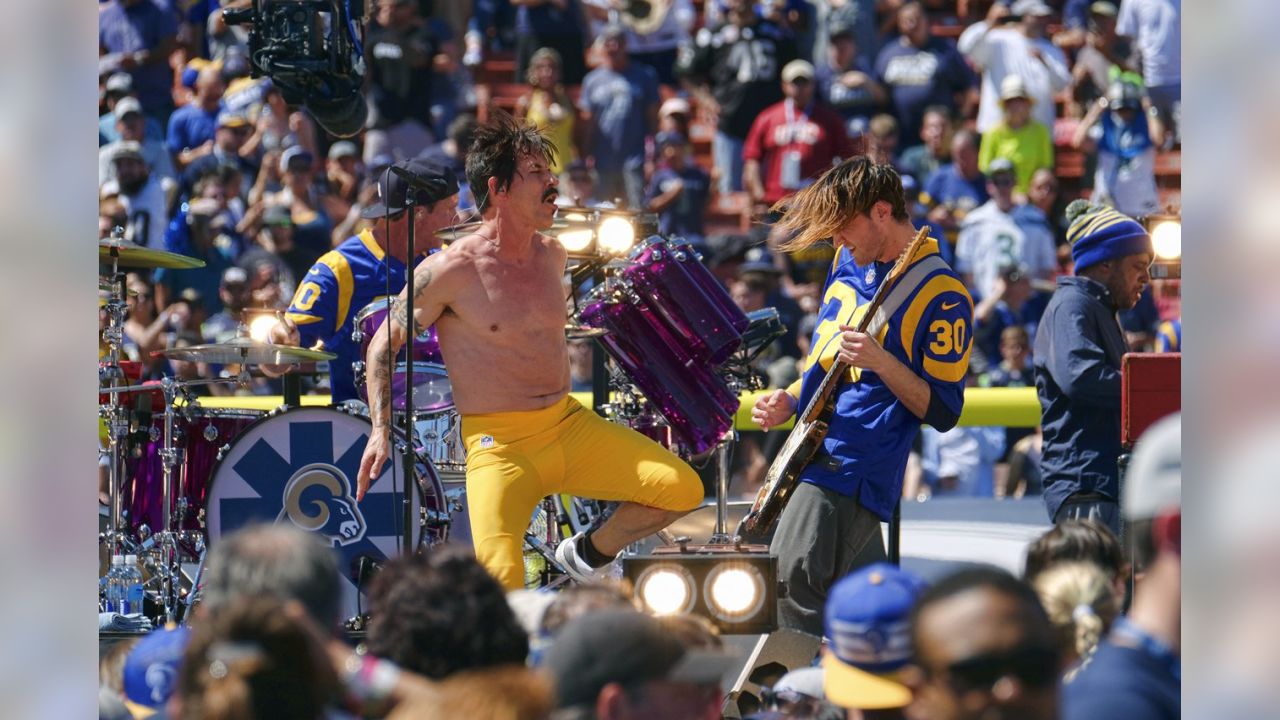 Red Hot Chili Peppers Suit Up for L.A. Rams Pre-Game Concert