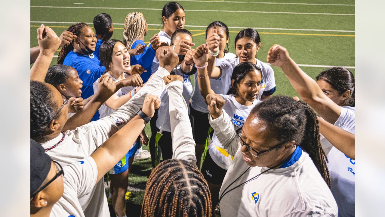 Rams celebrate Women's History Month with nine girls' flag