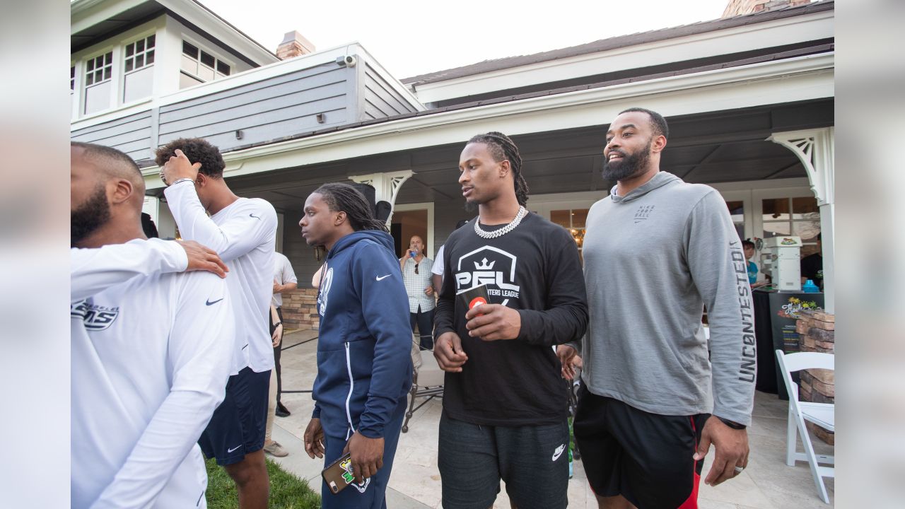 Eric Dickerson hosted rookies at Rams' Draft House for annual BBQ