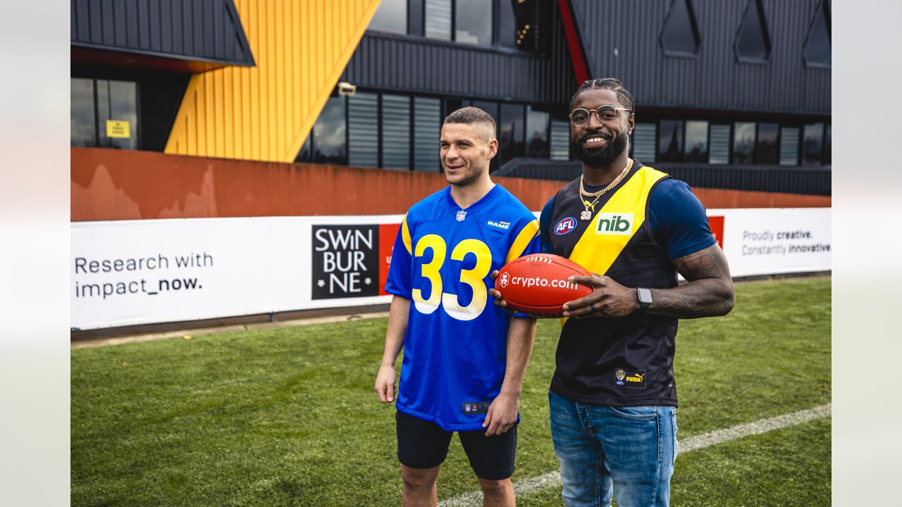 PHOTOS: Rams DB Nick Scott travels down under to Australia with the Vince  Lombardi Trophy