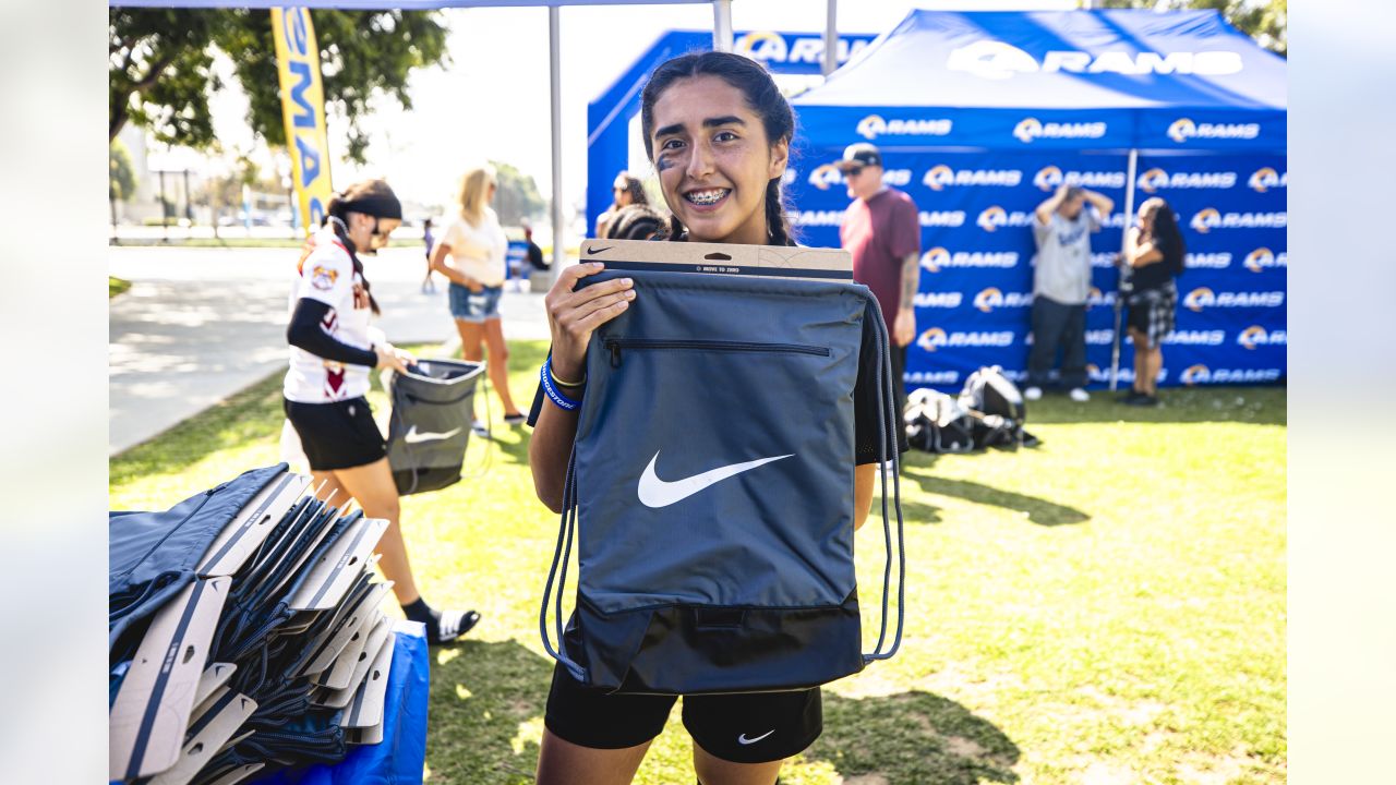 Los Angeles Rams Community  Rams host inaugural Girls' Flag Jamboree  presented by Bridgestone