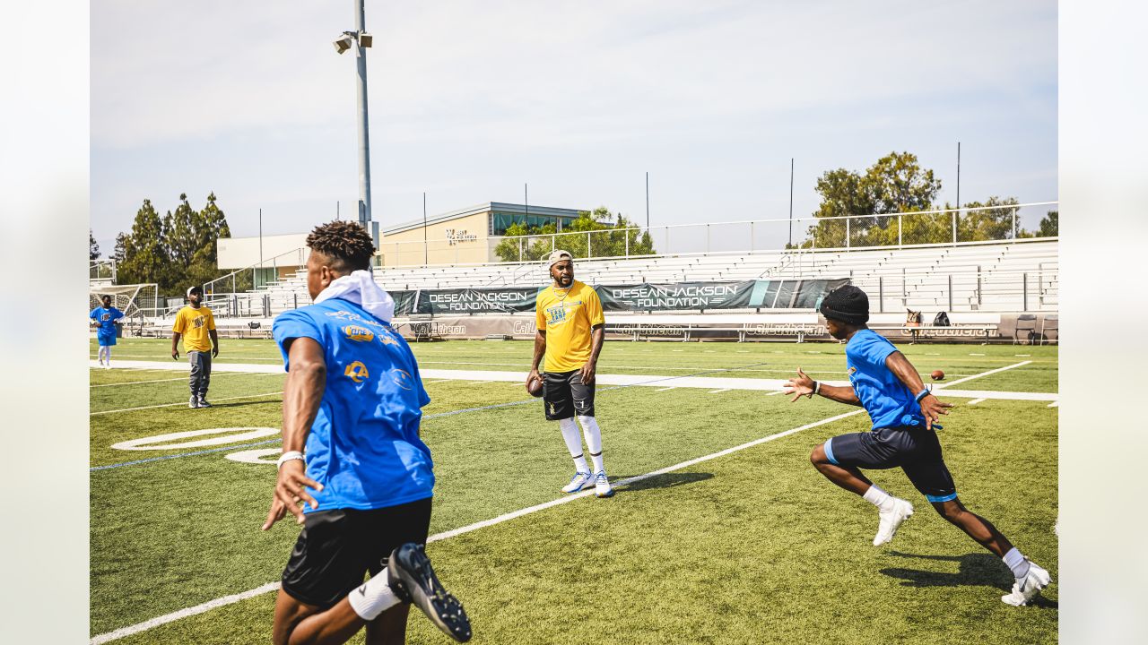 PHOTOS: Rams WR DeSean Jackson hosts youth football camp