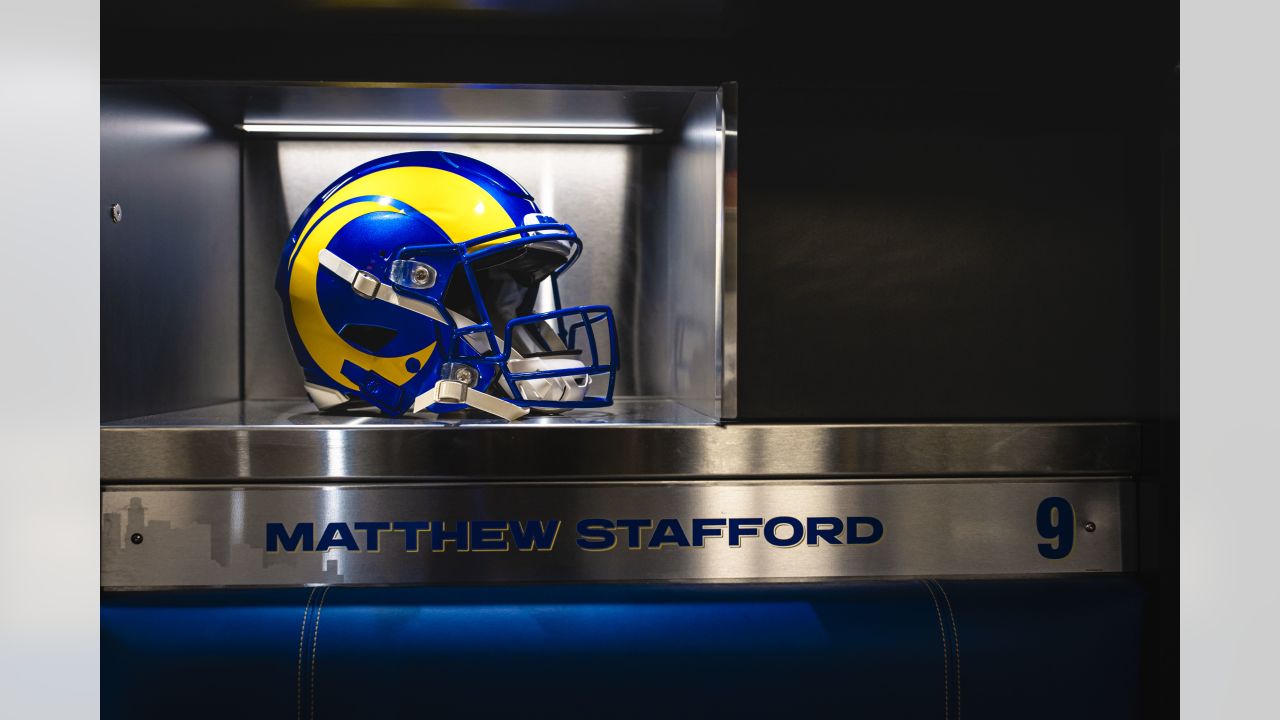 Jerseys of Los Angeles Rams quarterback Matthew Stafford (9) on display at  the Equipment Room team store atf SoFi Stadium, Monday, May 24, 2021, in I  Stock Photo - Alamy