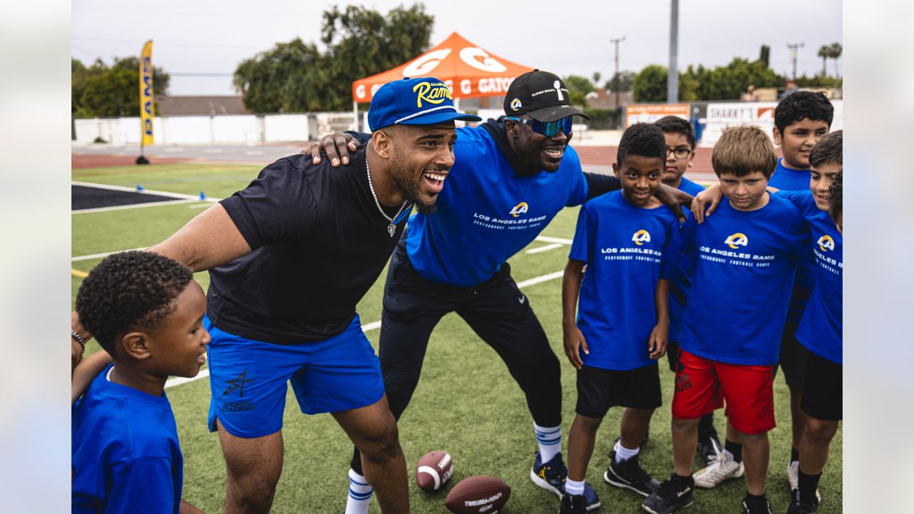 COMMUNITY PHOTOS: Puka Nacua, Davis Allen & more rookies coach LA kids at  Rams football camp