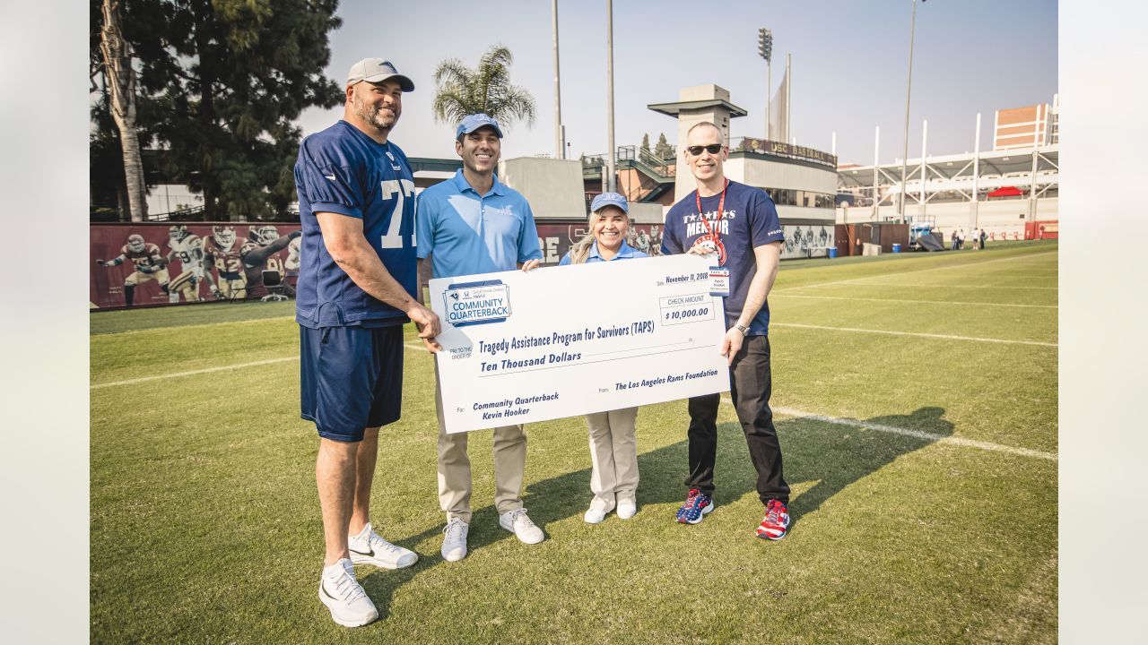 Andrew Whitworth, the 2021 Walter Payton NFL Man of the Year, Cedars-Sinai,  Los Angeles Rams, Others Refurbish Sports Field for Local Kids