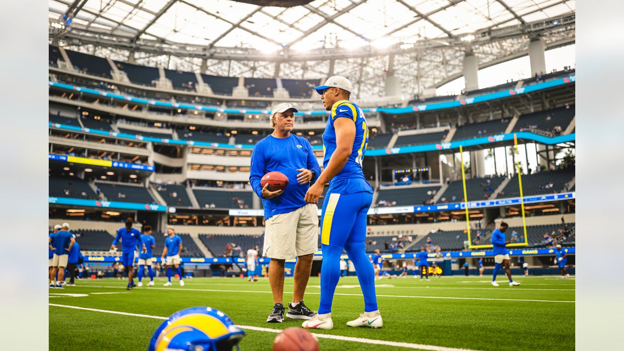 SoFi Stadium on X: Check us out! Transforming our field from @Chargers  Sunday football to @RamsNFL Monday Night Football. Let's do this!