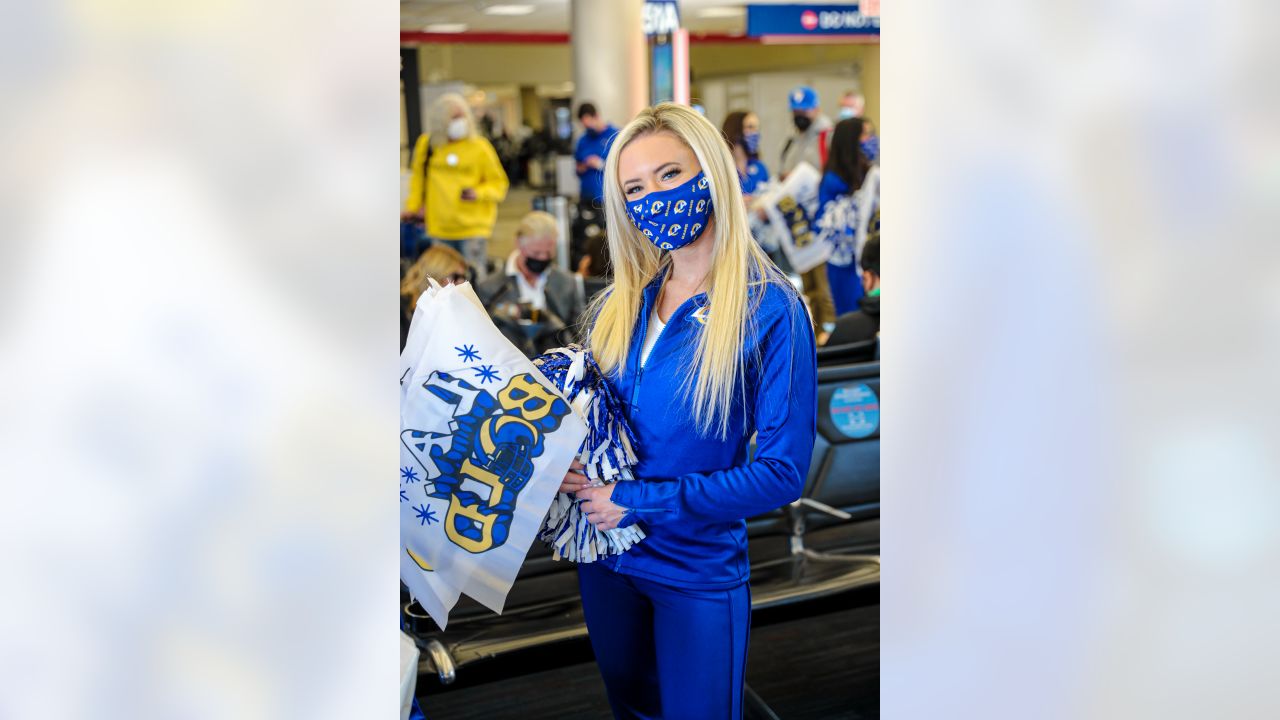 PHOTOS: Rams take over commercial flight heading to Tampa Bay for  Divisional Round game vs. Buccaneers