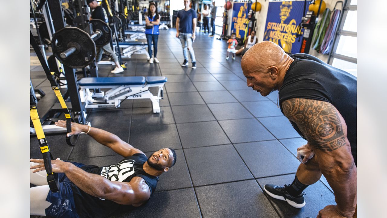 Rams star Aaron Donald and Dwayne 'The Rock' Johnson hit the gym ahead of  NFL season-opener