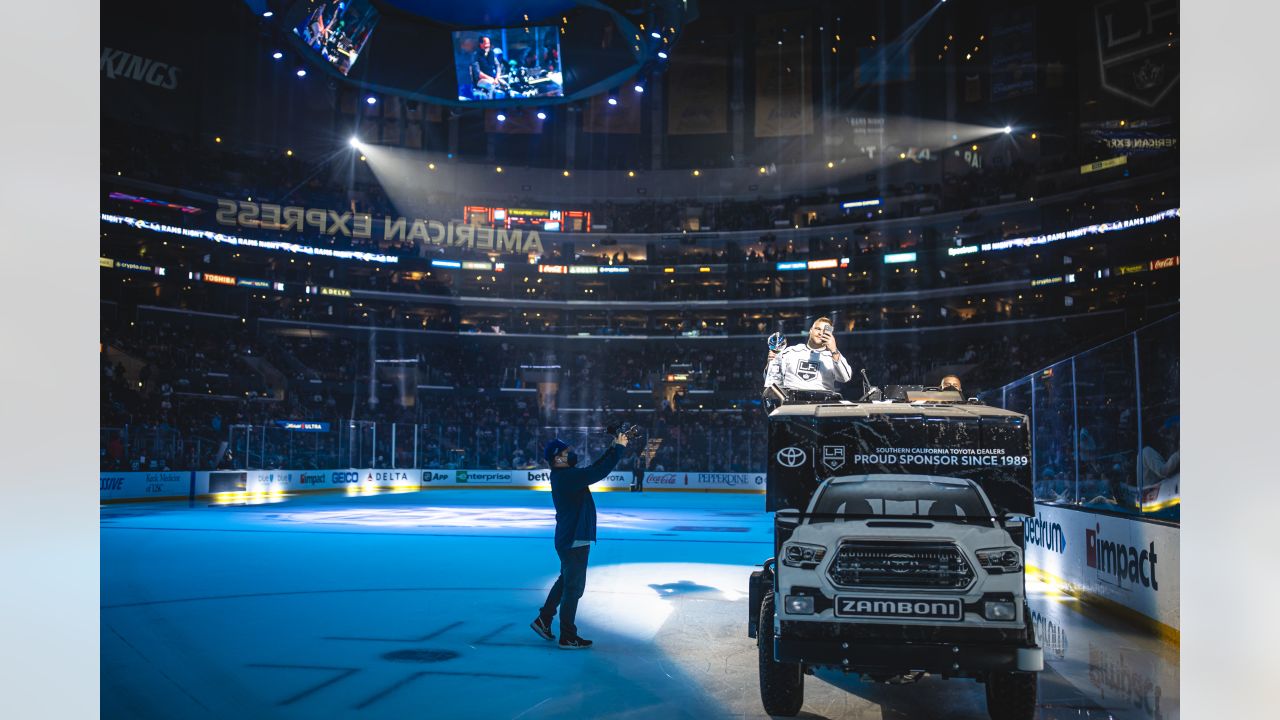 PHOTOS: Rams players visit Los Angeles Kings at Crypto.com Arena