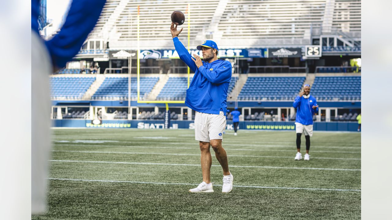 PREGAME PHOTOS: Ben Skowronek, Aaron Donald & more Rams players warm up at  Paycor Stadium ahead of Week 3 matchup vs. Bengals