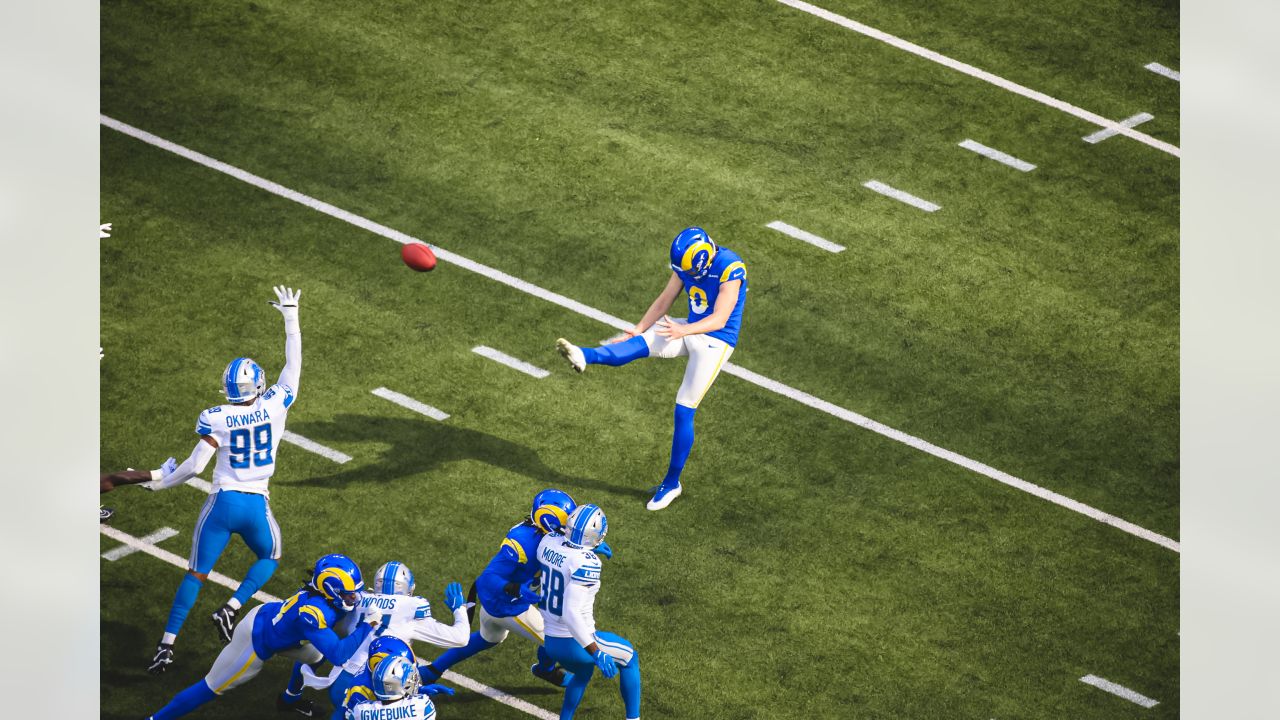 Inglewood, United States Of America. 12th Aug, 2023. August 12, 2023  Inglewood, CA.Los Angeles Rams fan displays a banner of Los Angeles Rams  defensive tackle Aaron Donald (99) during the first quarter