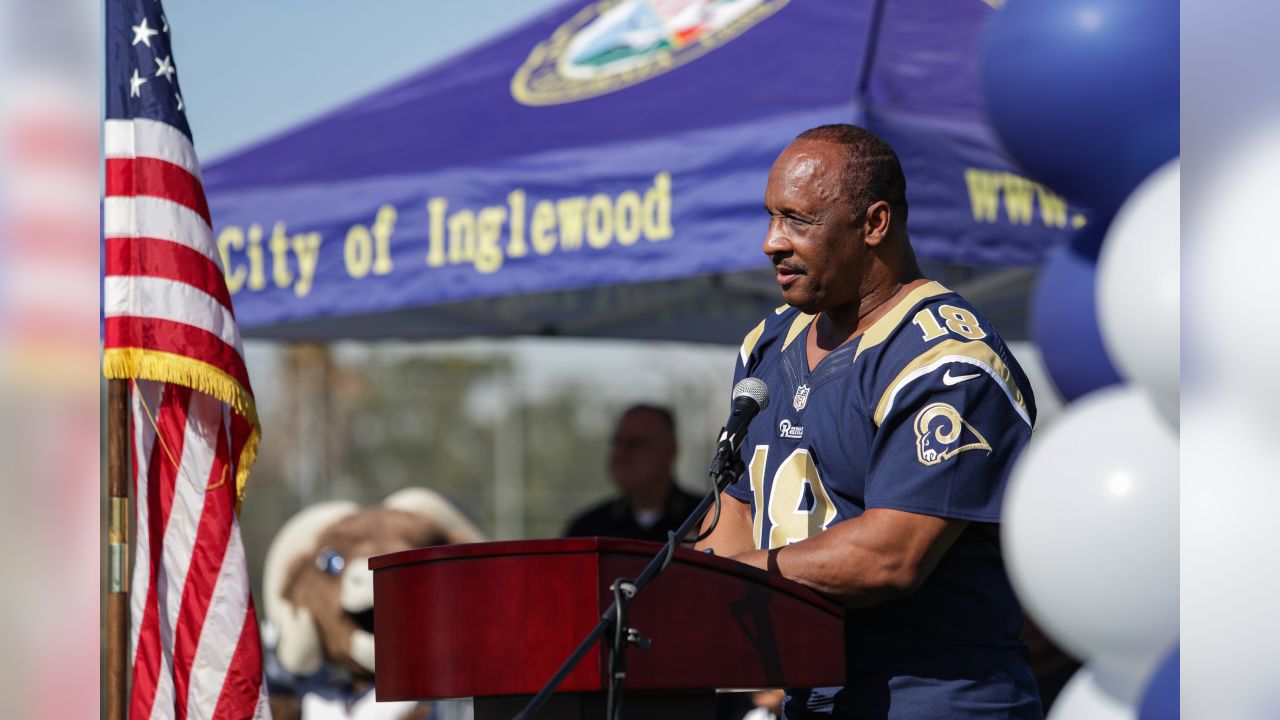 Los Angeles Rams Host Opening Ceremony for Inglewood Rams Flag