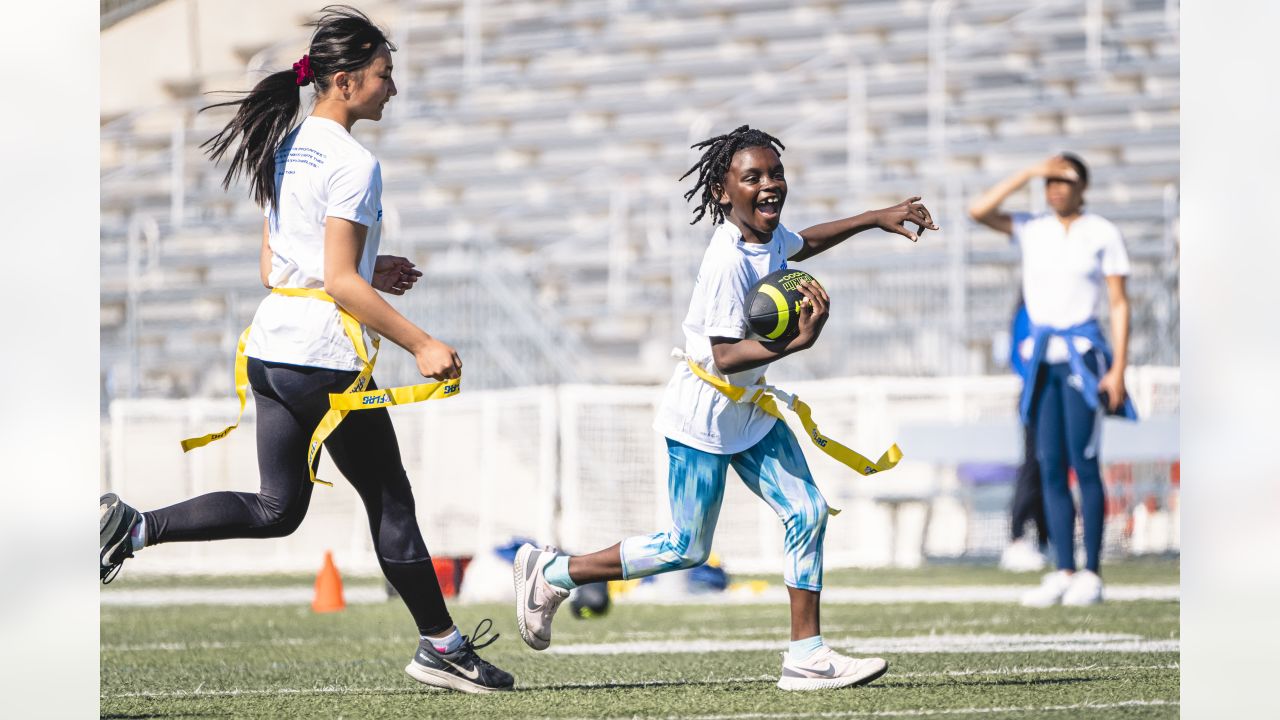 Rams celebrate Women's History Month with nine girls' flag football clinics  for local youth