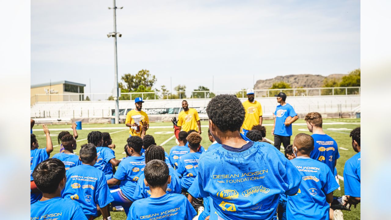 PHOTOS: Rams WR DeSean Jackson hosts youth football camp