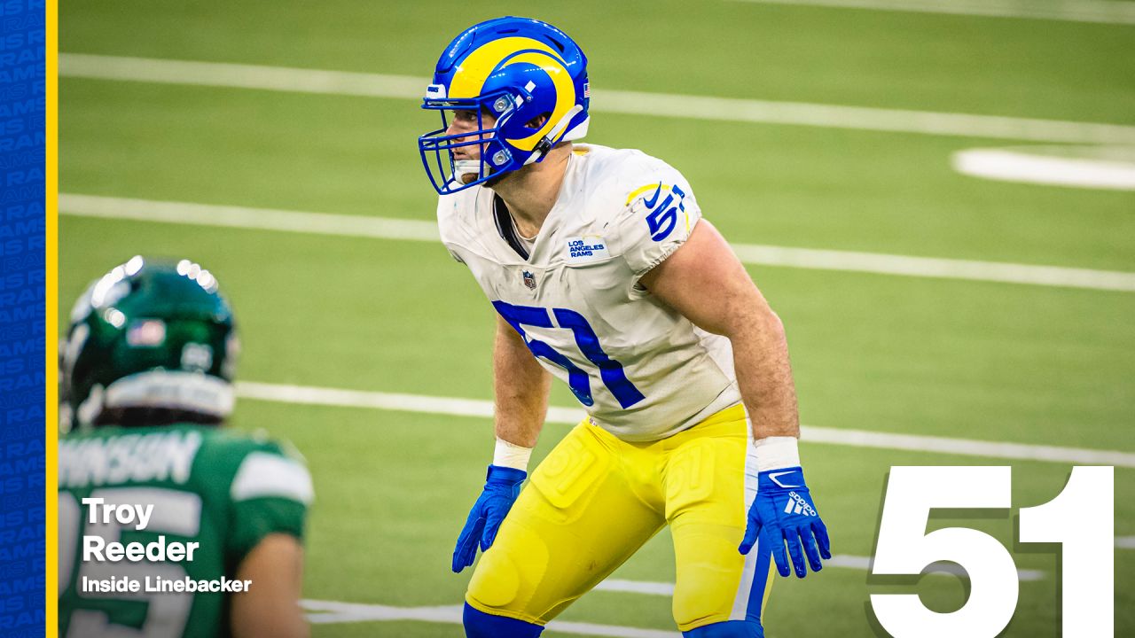 Los Angeles Rams linebacker Troy Reeder (51) in action against the