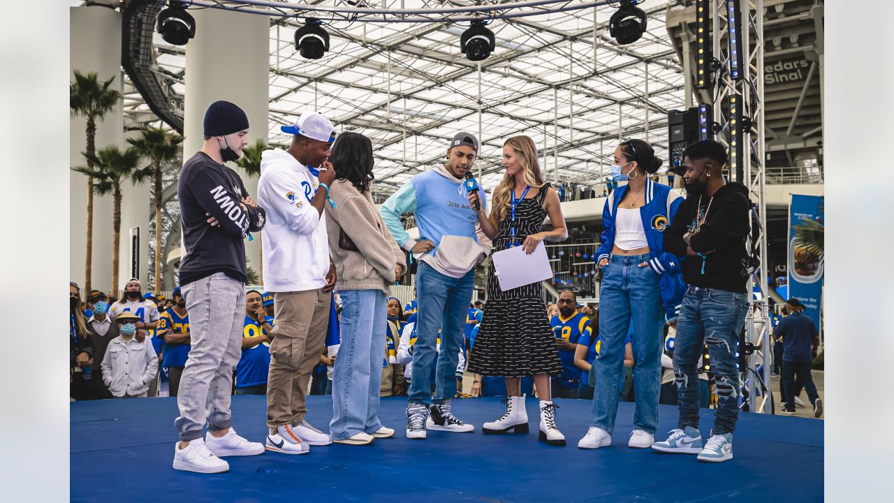 PHOTOS: YG, Lia McHugh, the cast of 'All American' & more visit SoFi Stadium  for Rams vs. Lions