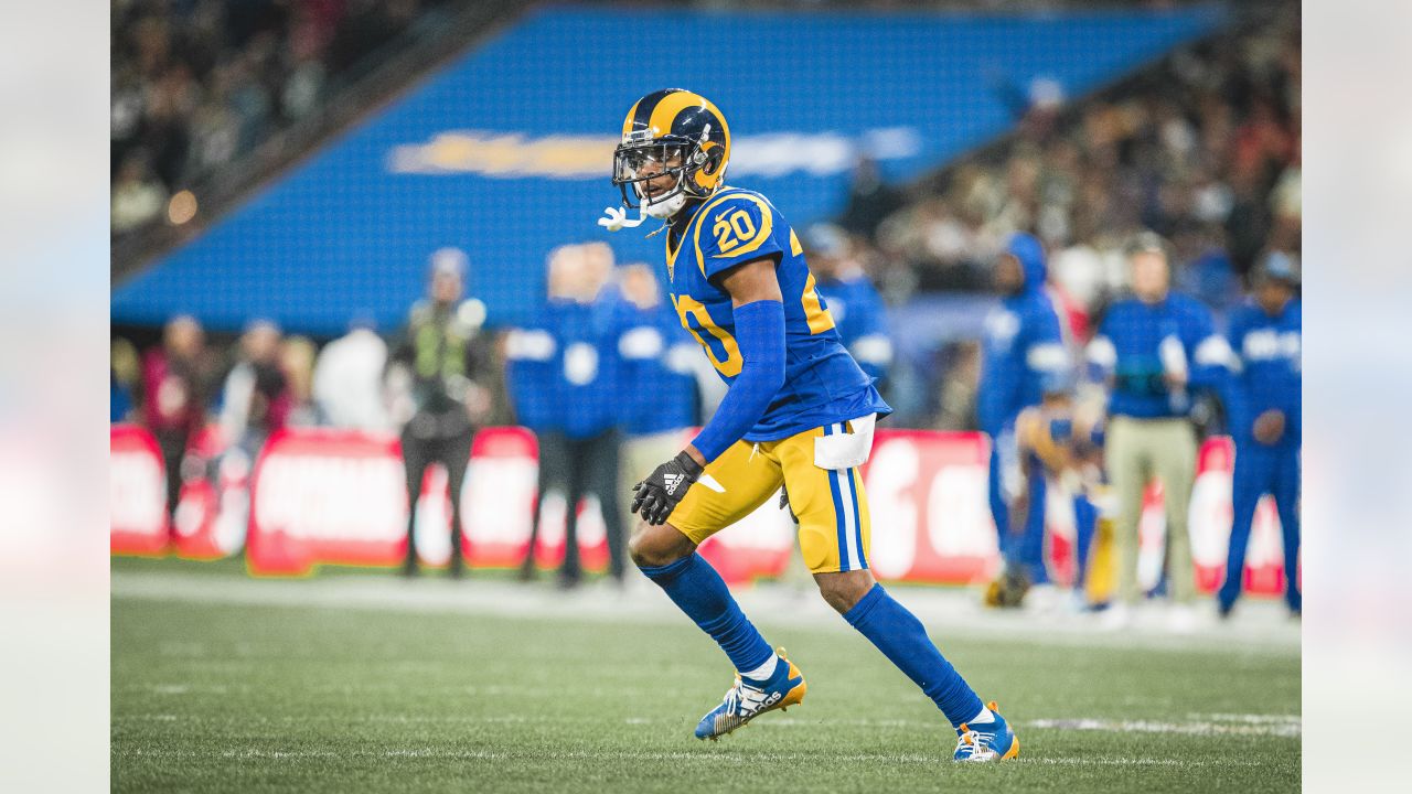 Inglewood, United States. 26th Sep, 2021. Sunday, September 26, 2021;  Inglewood, CA USA; Los Angeles Rams cornerback Jalen Ramsey (5) leaves the  field after an NFL game against the Tampa Bay Buccaneers