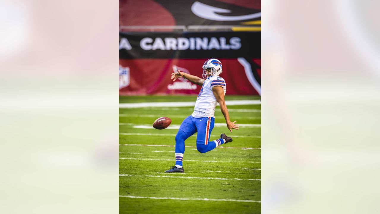 Buffalo Bills punter Corey Bojorquez (9) gets off a kick during