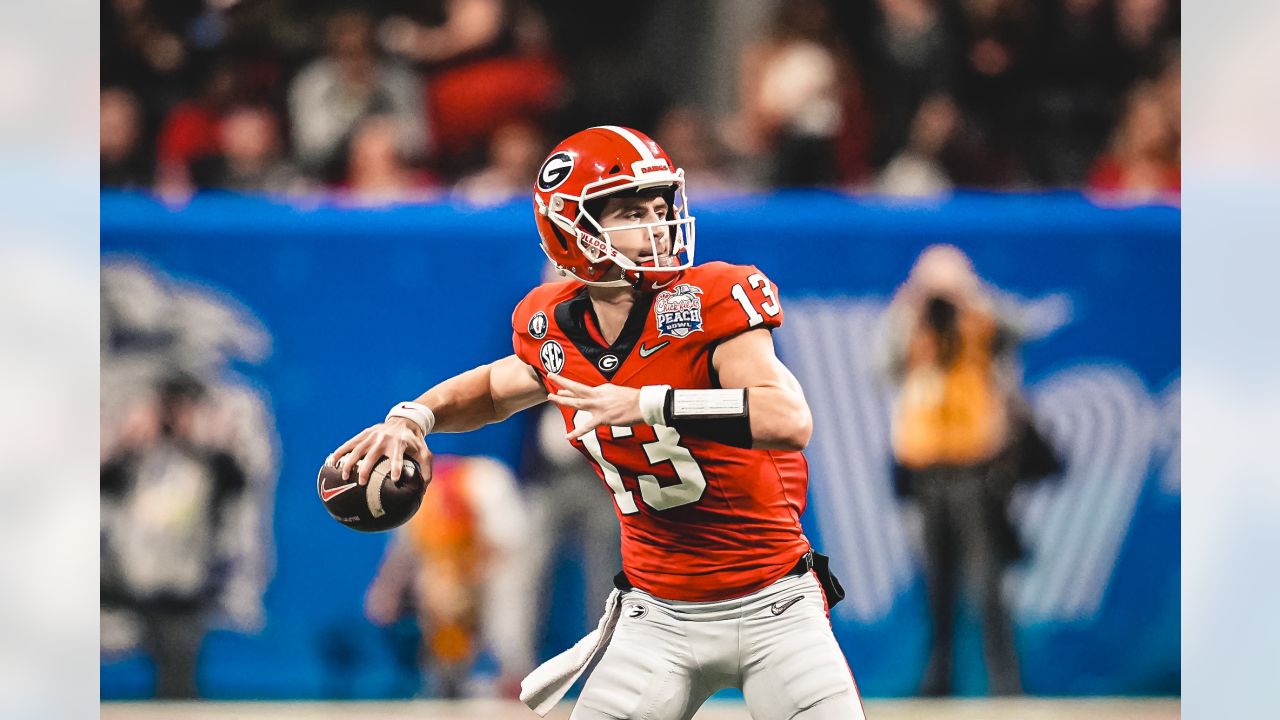 LA Rams select QB Stetson Bennett with 128th overall pick