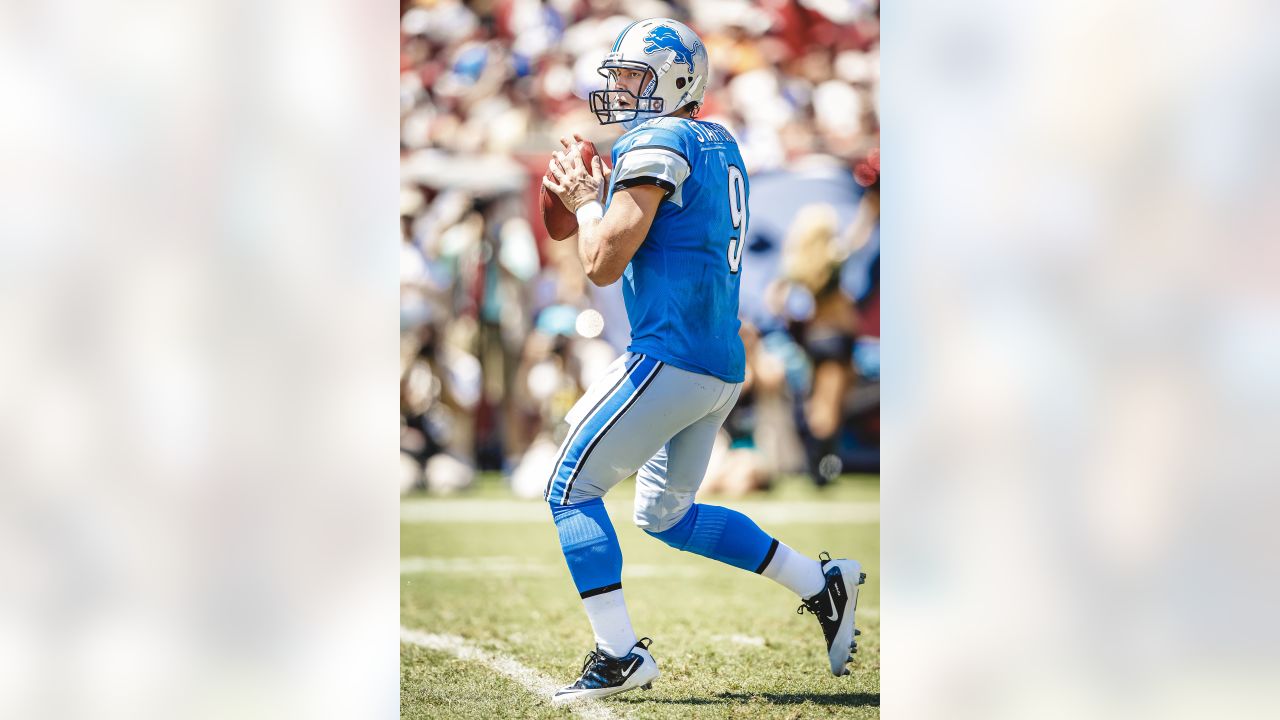 Georgia quarterback Matthew Stafford drops back for a pass against