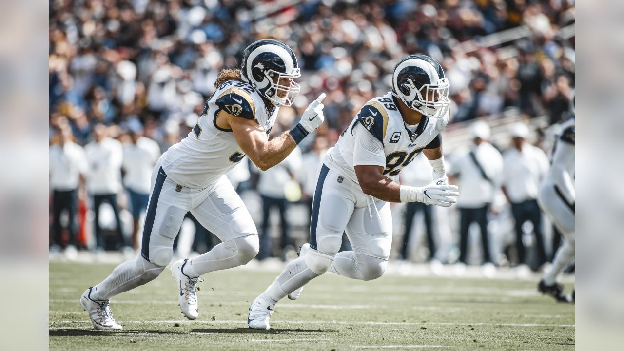 October 21, 2018: Los Angeles Rams defensive tackle Aaron Donald (99) in  action during the NFL football game between the Los Angeles Rams and the  San Francisco 49ers at Levi's Stadium in