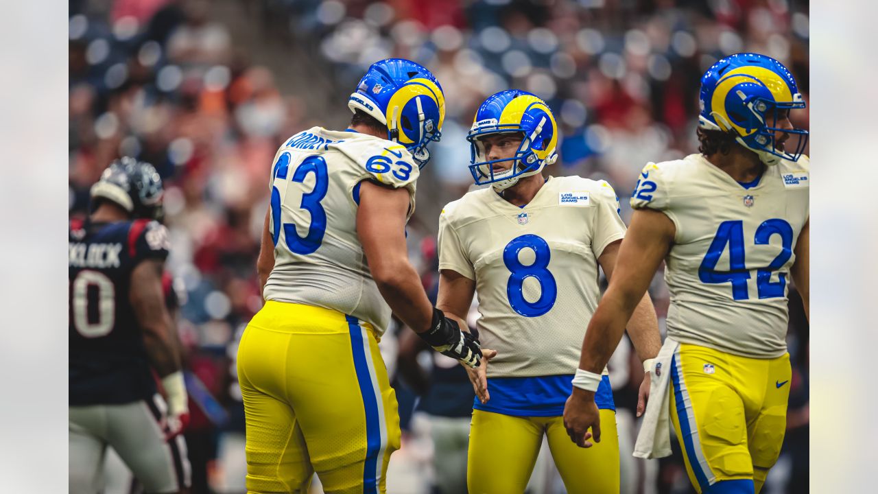 Houston, Texas, USA. October 31. DT Aaron Donald #99 of the Los Angeles Rams  in action vs the Houston Texans at NRG Stadium in Houston Texas. The Rams  defeat the Texans 38-22.