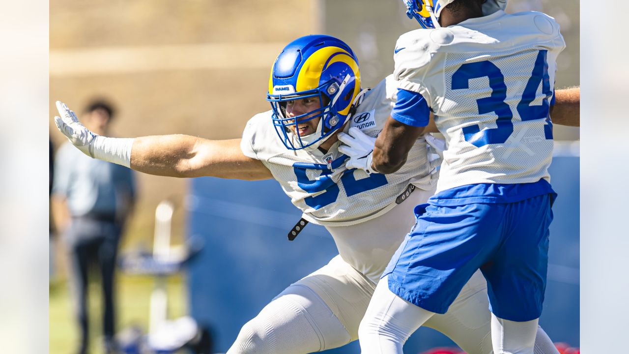 Los Angeles Rams offensive tackle Alaric Jackson (68) during a NFL preseason  game against the Las Vegas Raiders, Saturday, August 21, 2021, in  Inglewood, CA. The Raiders defeated the Rams 17-16. (jon