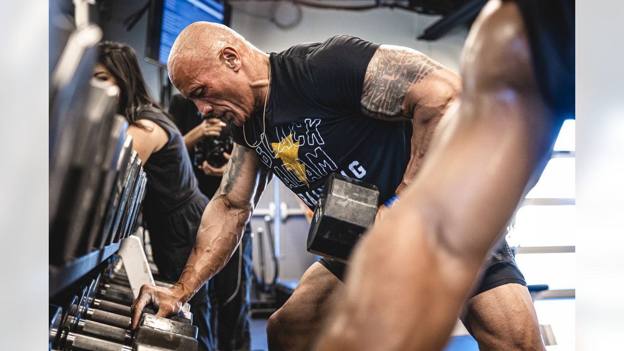 Rams star Aaron Donald and Dwayne 'The Rock' Johnson hit the gym ahead of  NFL season-opener