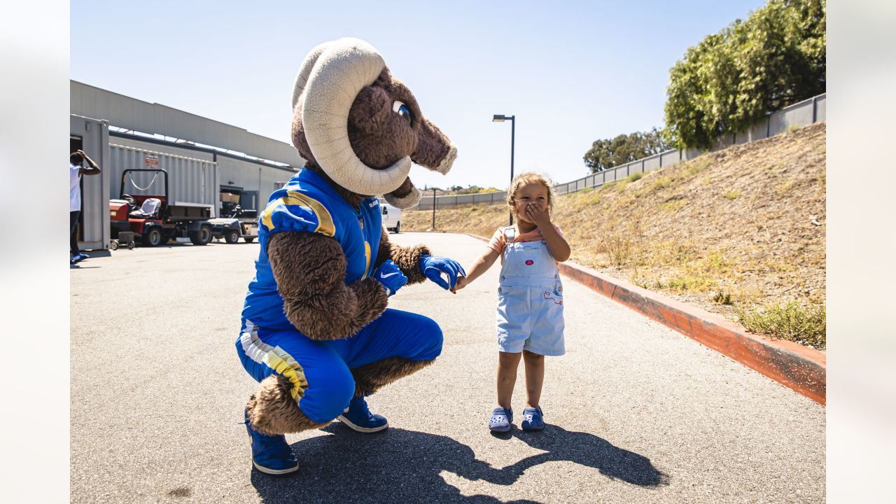 The Rams mascot surprised fans at Jack in the Box during the bye week