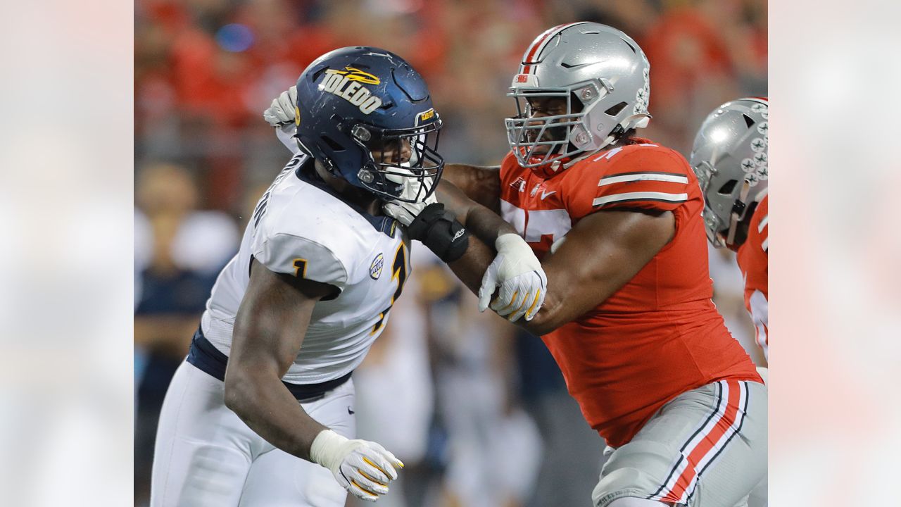 With the 259th pick in the 2023 NFL Draft, the Los Angeles Rams select  Desjuan Johnson, DT, Toledo.