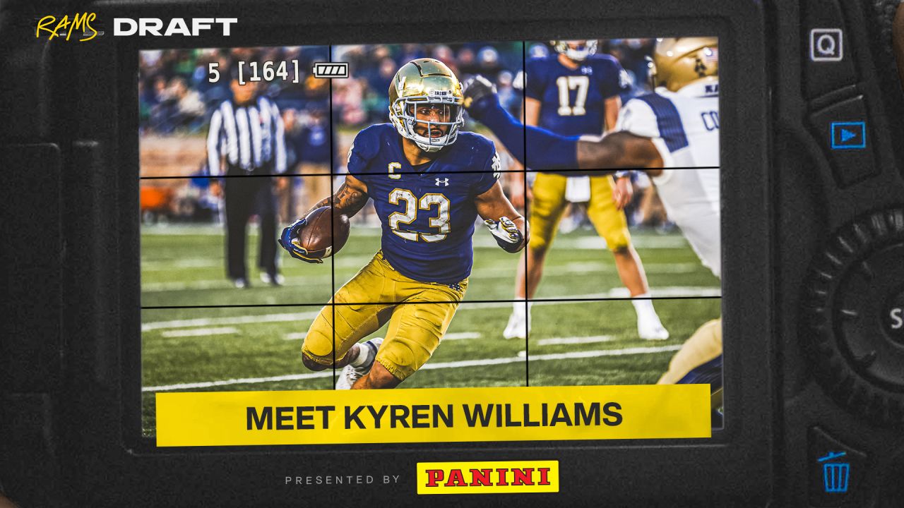 Kyren Williams 2022 Select Draft Picks #22 Blue Concourse-Notre Dame/Rams