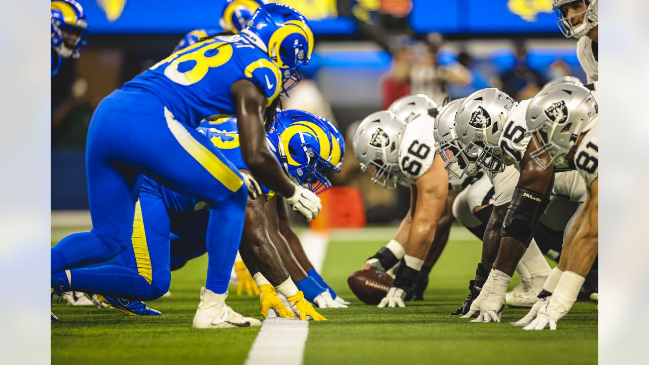 Las Vegas Raiders fan during a NFL preseason game against the Los Angeles  Rams, Saturday, August 21, 2021, in Inglewood, CA. The Raiders defeated the  Stock Photo - Alamy