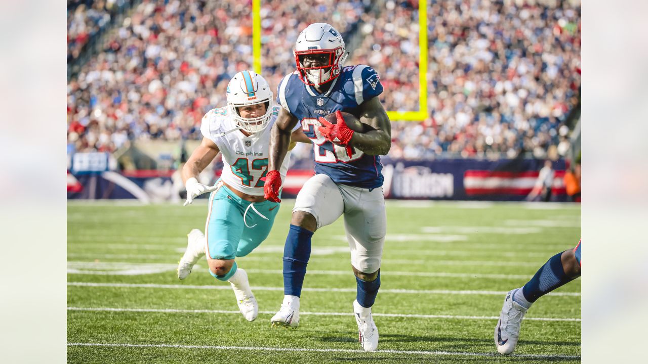 Patriots running back Sony Michel supports and competes with