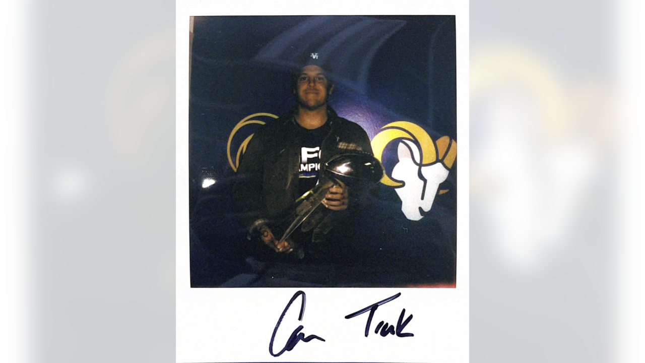 Rams share Polaroid pictures of players with Lombardi Trophy