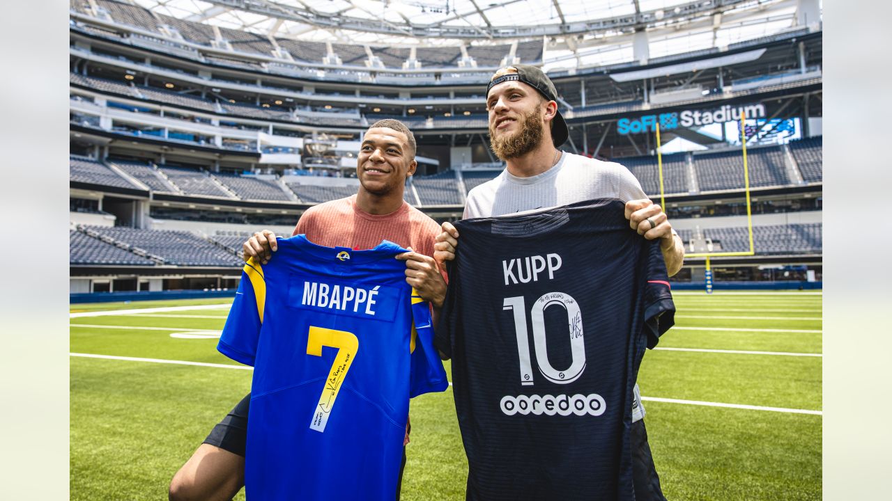 Look: Cooper Kupp hung out with Kylian Mbappé at SoFi Stadium, swapped  jerseys with him