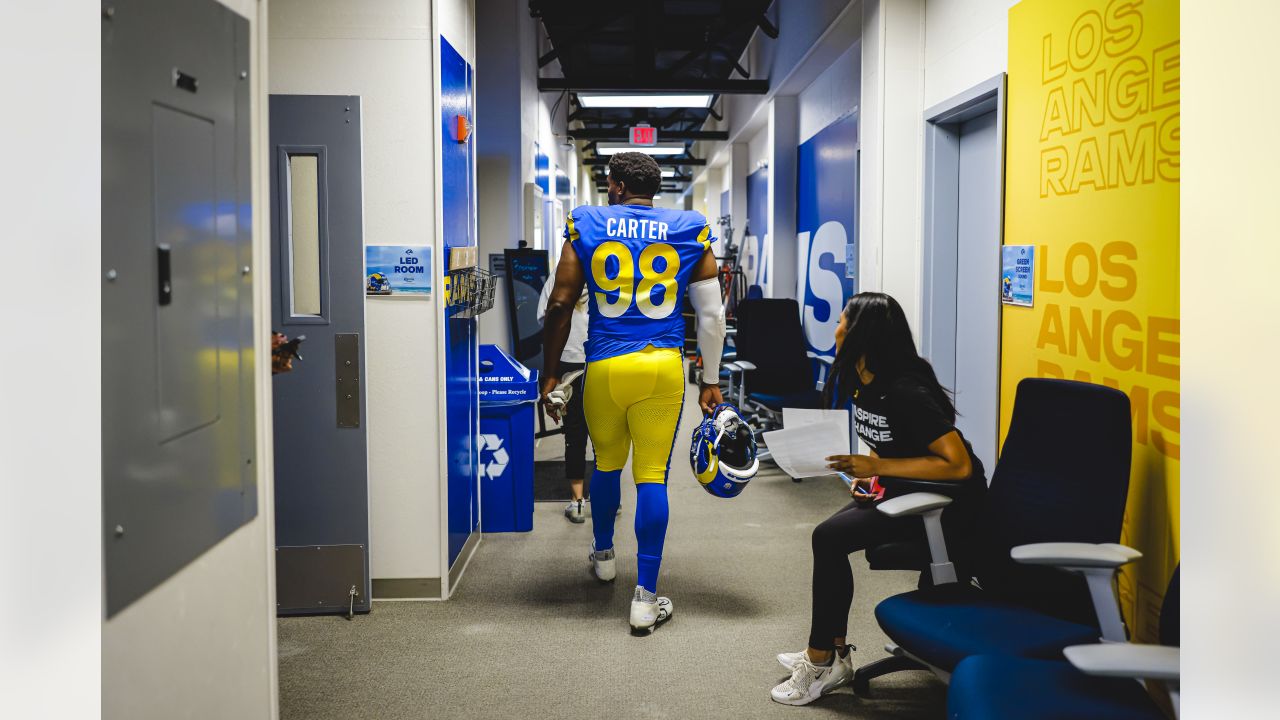 MEDIA DAY PHOTOS: Rams players shine bright on LED stage