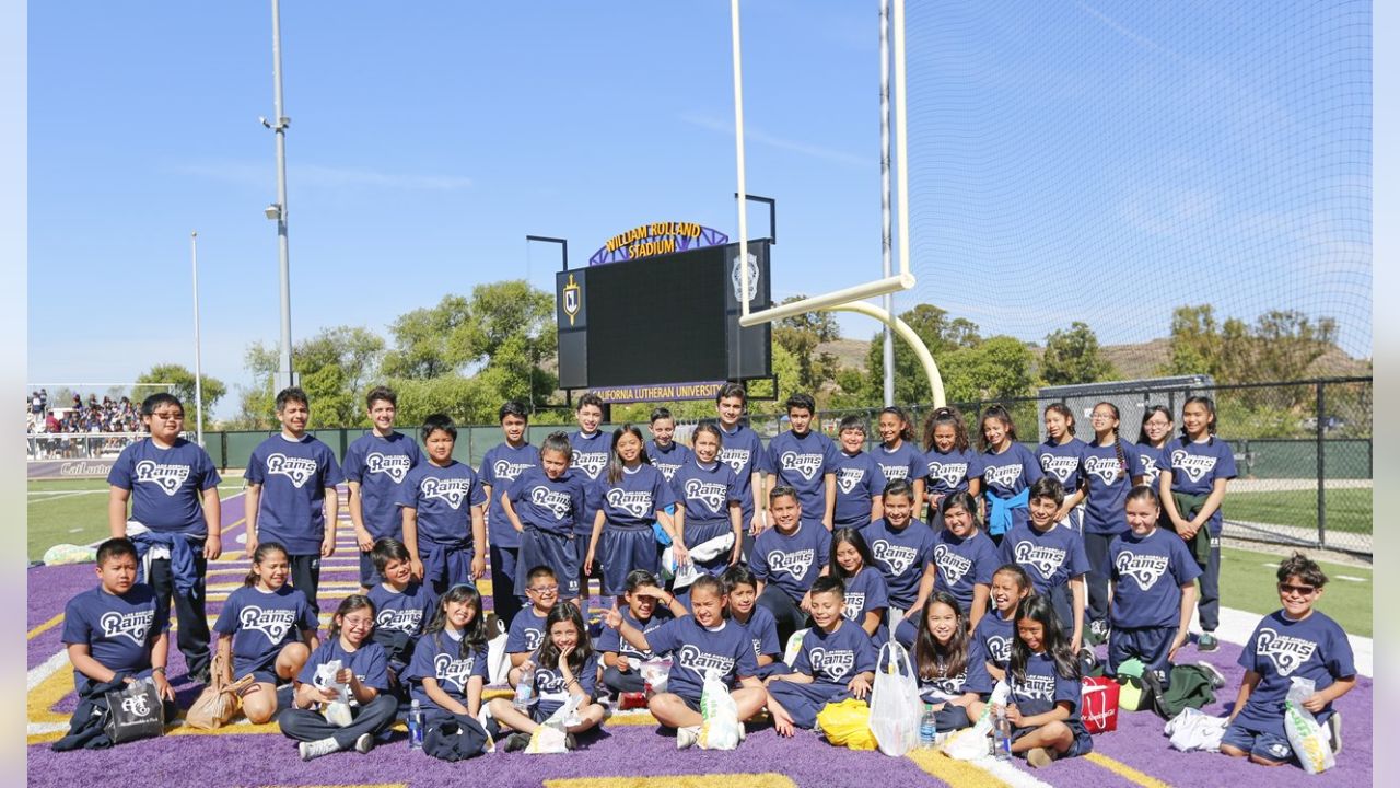 Los Angeles Rams Community  Rams rookies join PLAY 60 Field Day in  celebration of Latino Heritage Month