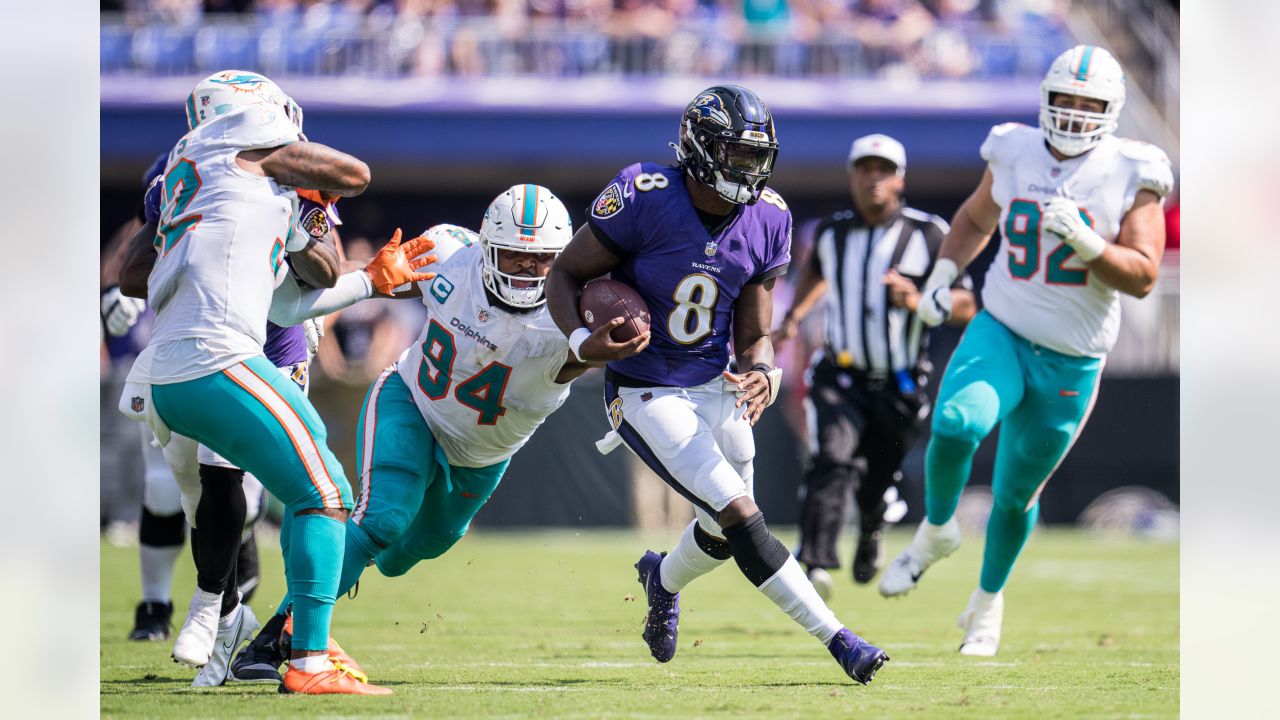 Miami, Florida, USA. 25th Aug, 2018. 14 White moving the ball during the Miami  Dolphins v Baltimore Ravens game on Saturday August 25, 2018 Credit: Dalton  Hamm/ZUMA Wire/Alamy Live News Stock Photo - Alamy