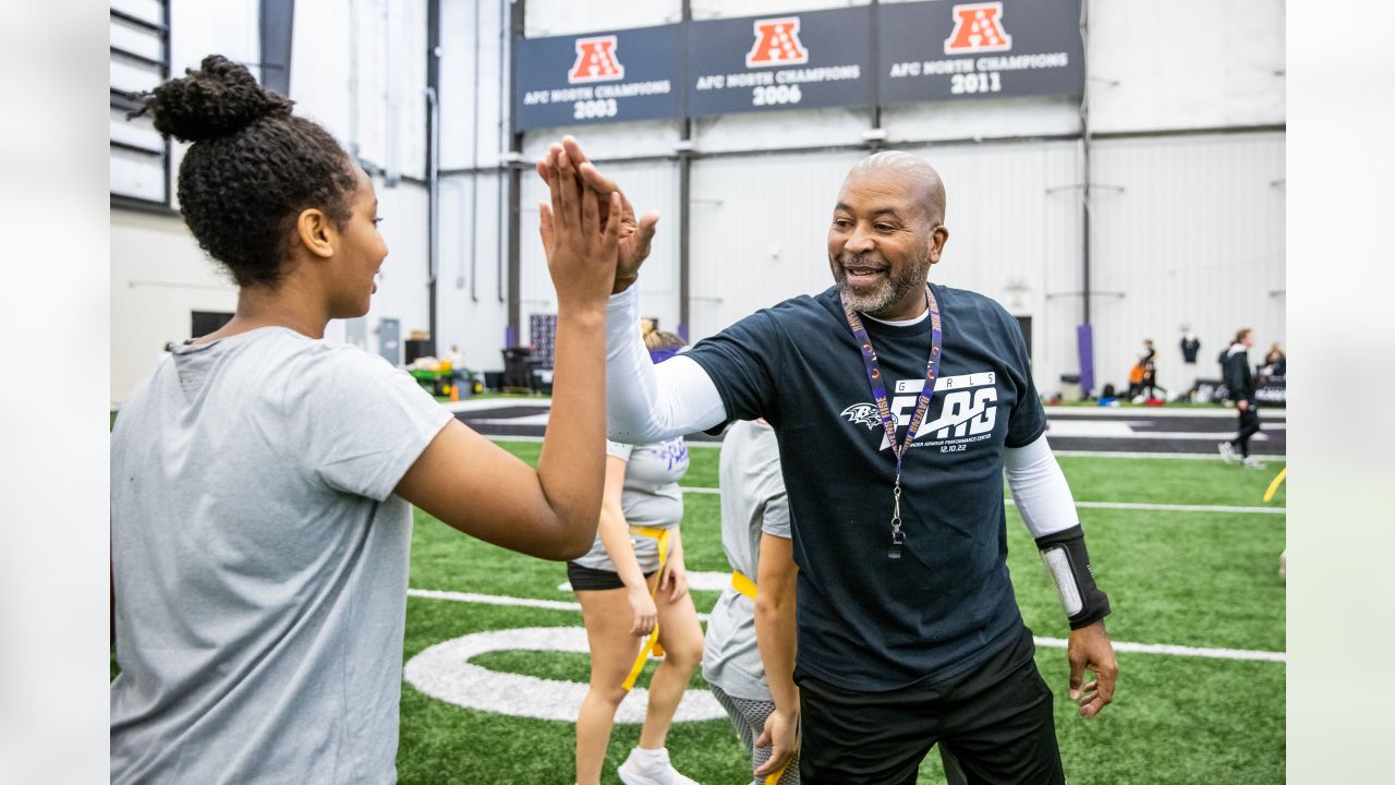 Photos: FCPS Girls Flag Football Players at Ravens' Practice Facility, High School Sports