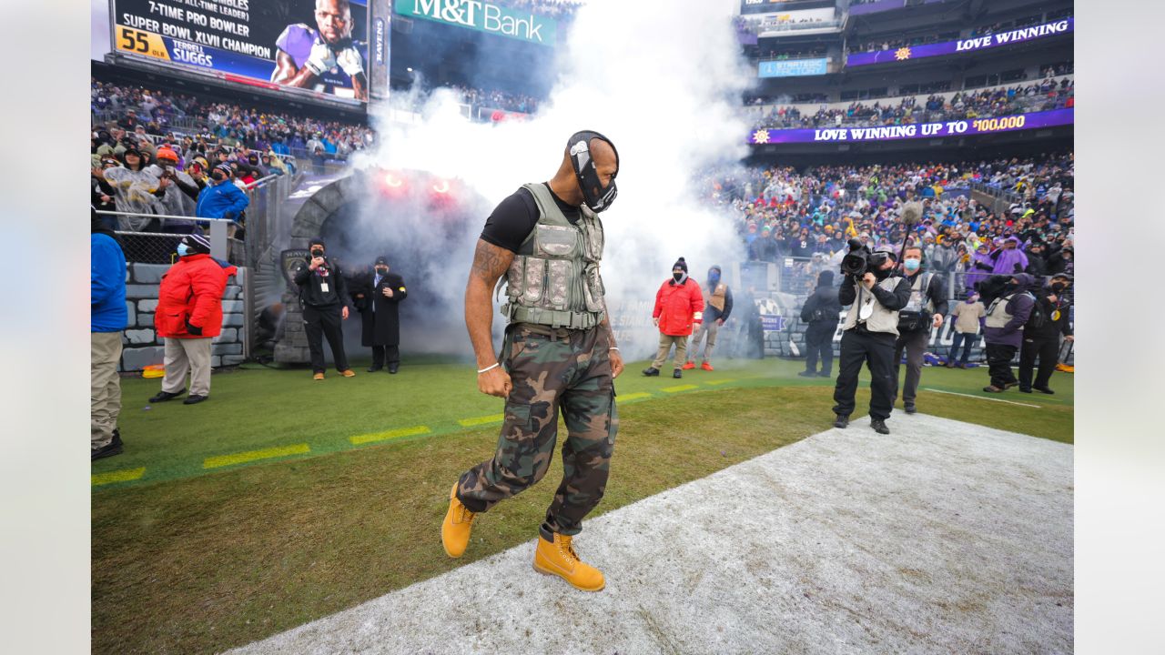 Terrell Suggs Returns With Bane Mask