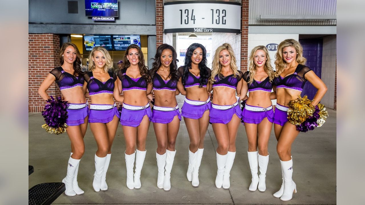 98 Rock Baltimore - Baltimore Ravens cheerleaders showing off the 98 Rock /  WBAL Radio foam finger at today's Ravens Rally in Towson. The parties  continue today in White Marsh and in