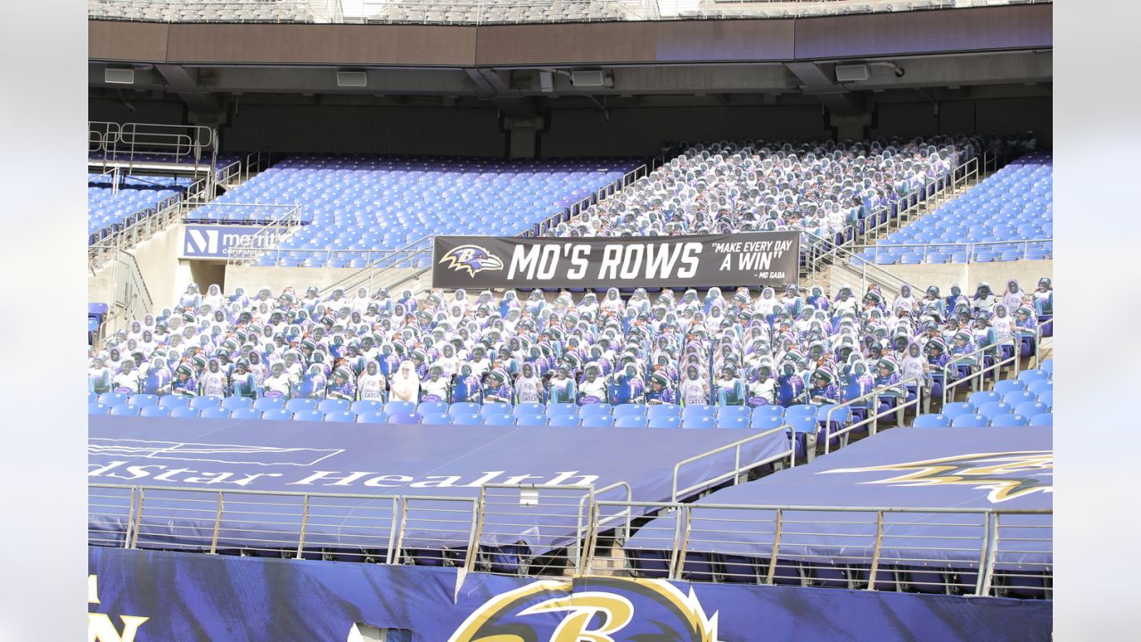 Why Baltimore Ravens' end zone has 'MO' painted in purple 