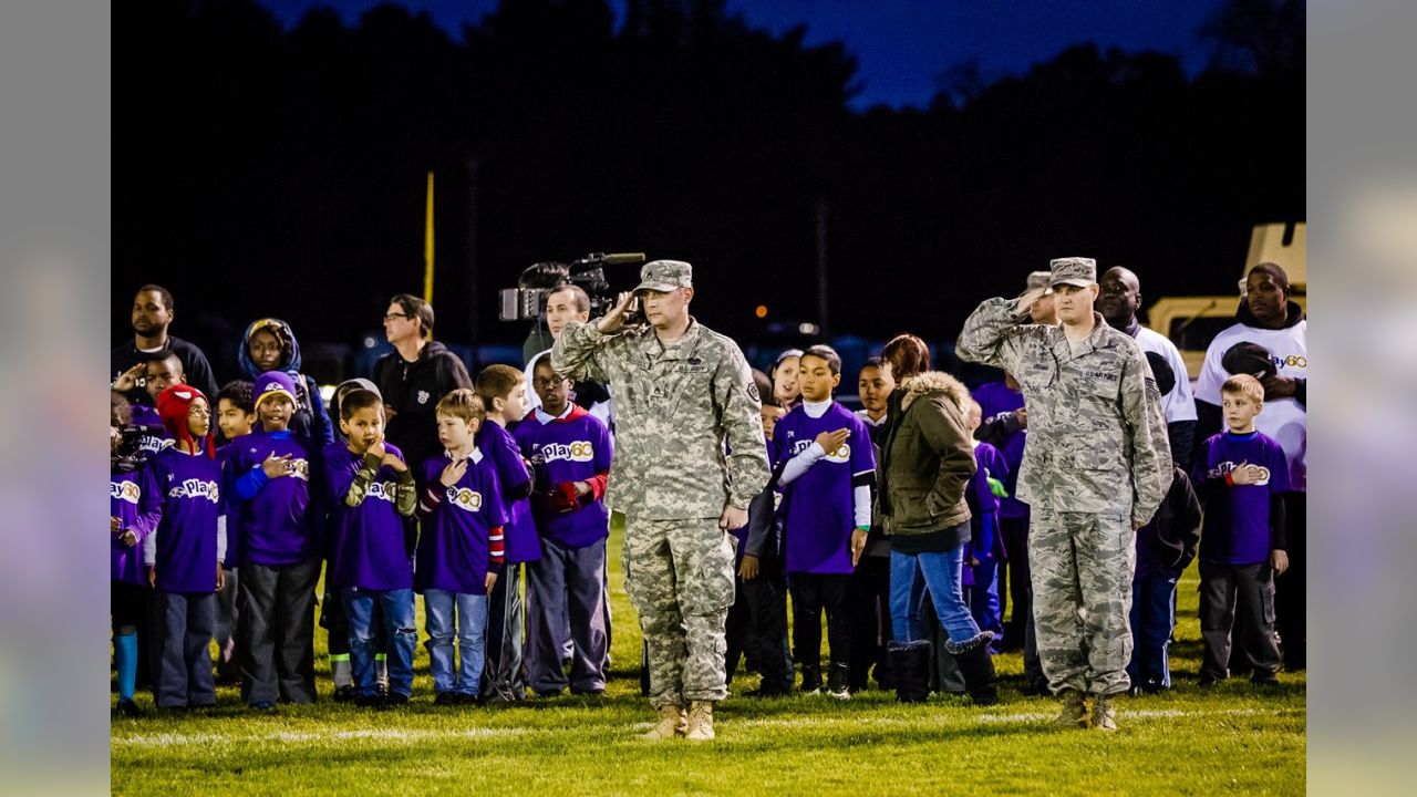 Ravens Hold Youth Football and Military Combine