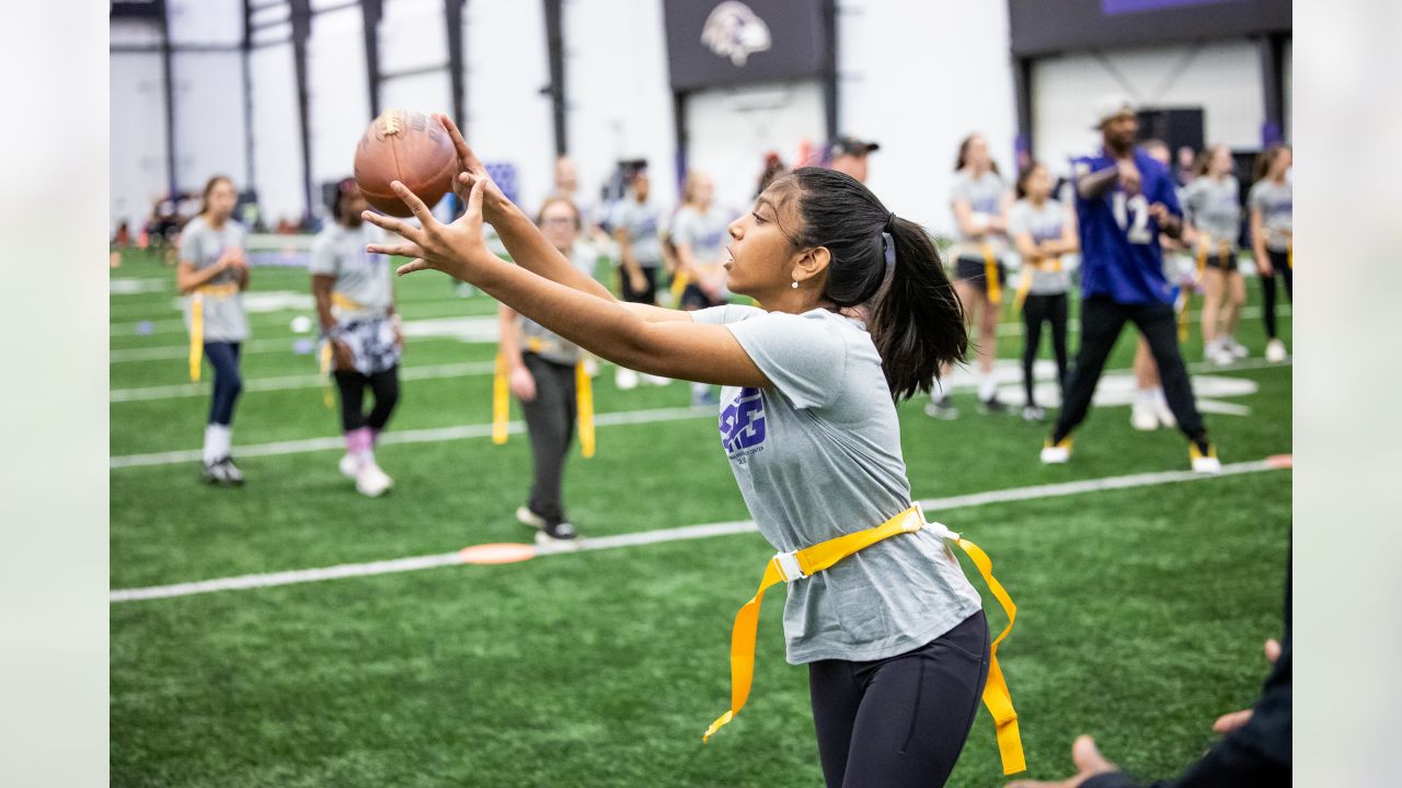 Photos: FCPS Girls Flag Football Players at Ravens' Practice Facility, High School Sports