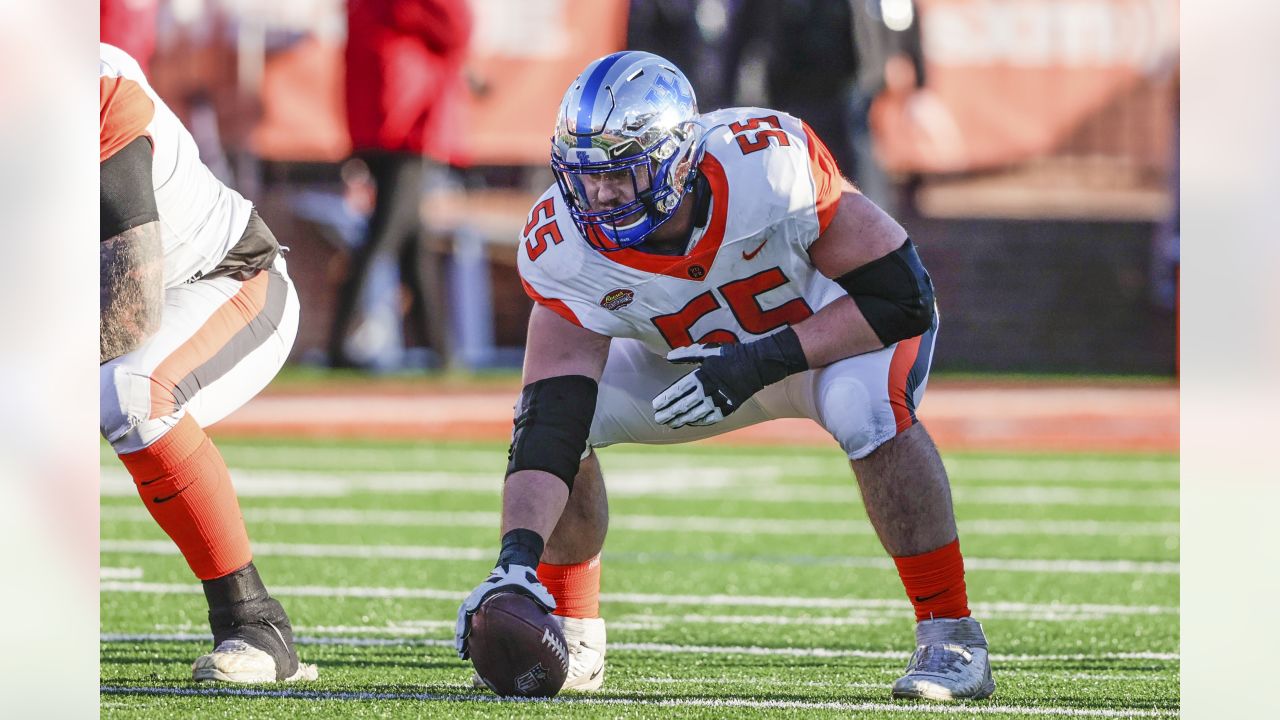 Luke Fortner at the 2022 NFL Combine 