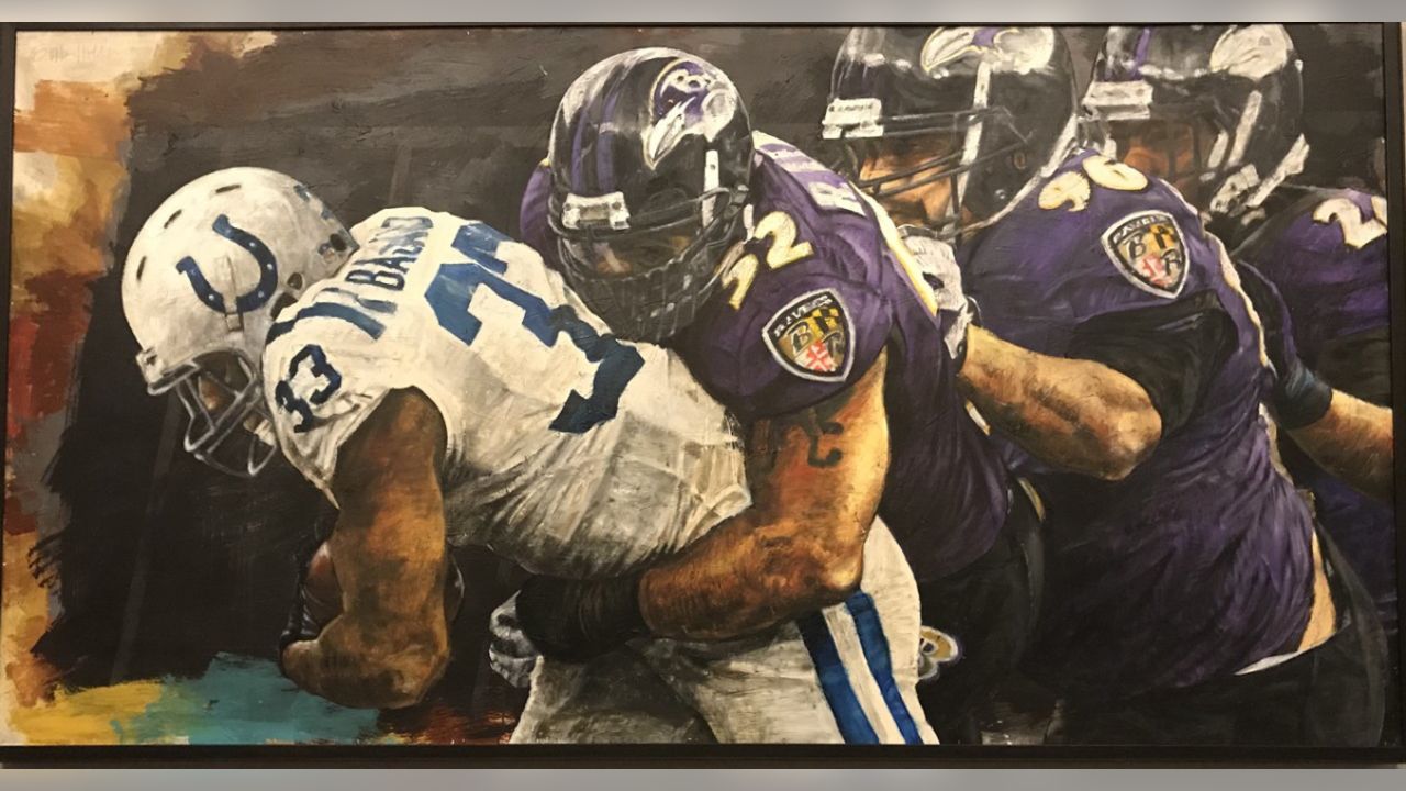 Ray Lewis, Baltimore Ravens, Ravens, Art, painting, Artwork