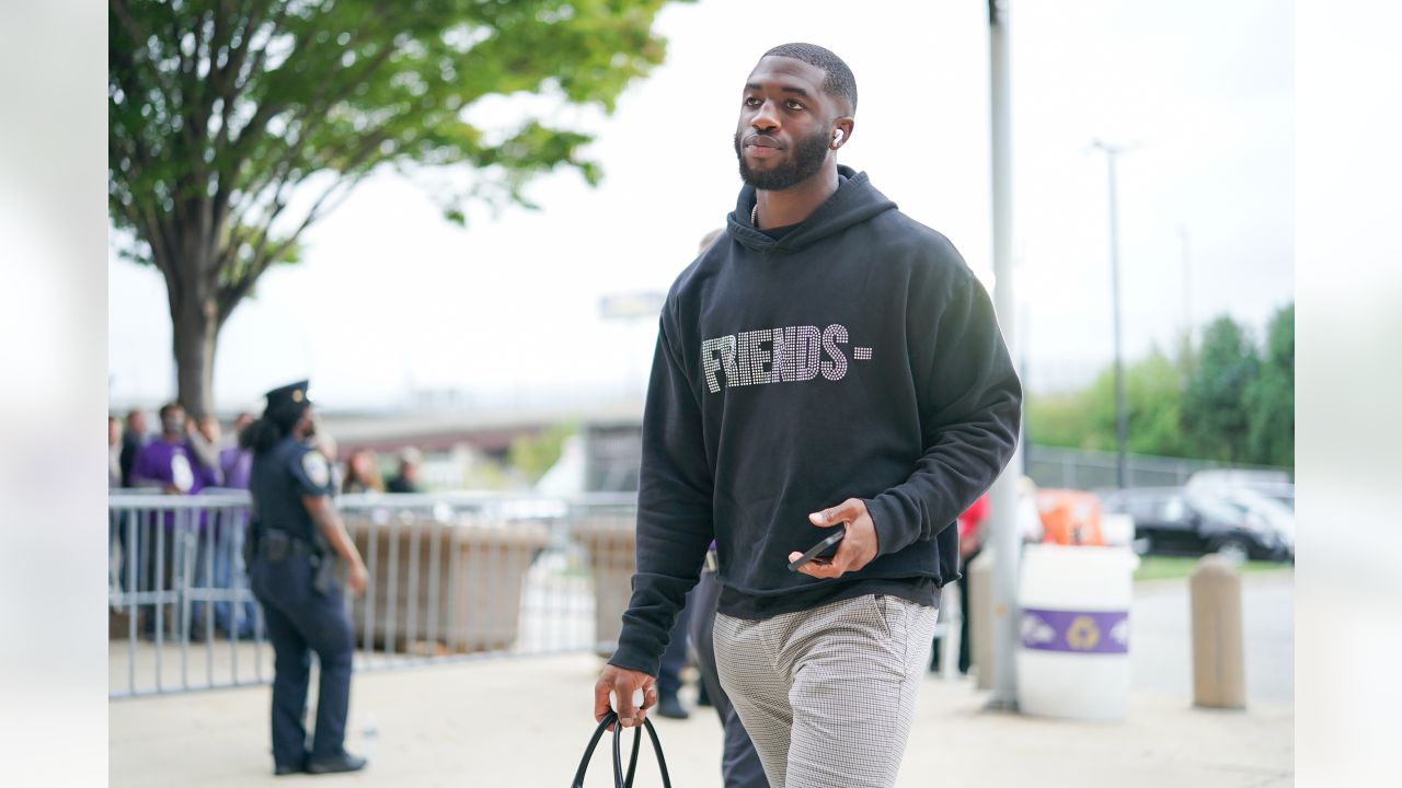 Gameday Arrivals: Marlon Humphrey Rocks Tie Dye Ravens Hoodie