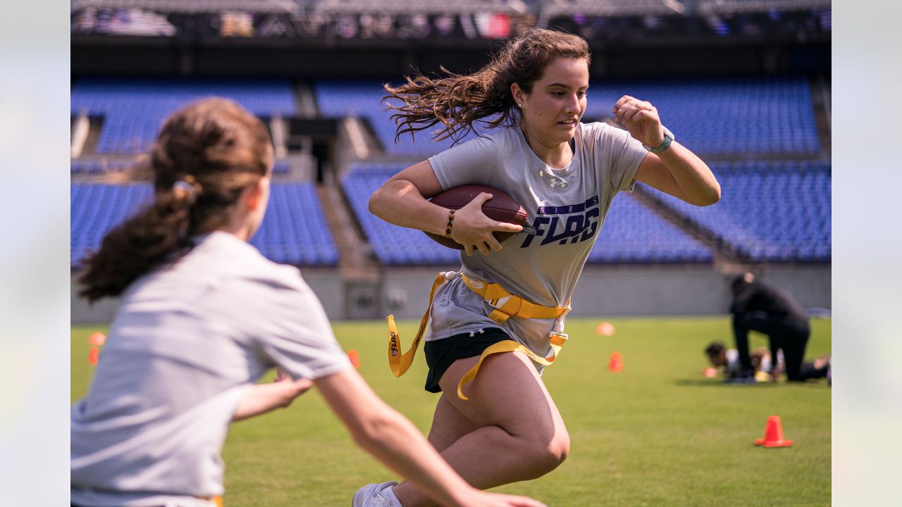 Photos: FCPS Girls Flag Football Players at Ravens' Practice Facility, High School Sports